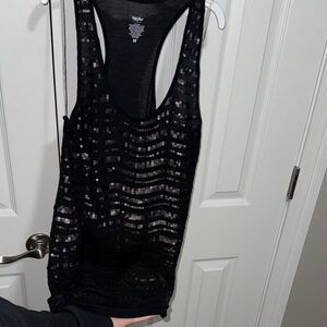 Mossimo Supply Co. Black Sequin Tank Top